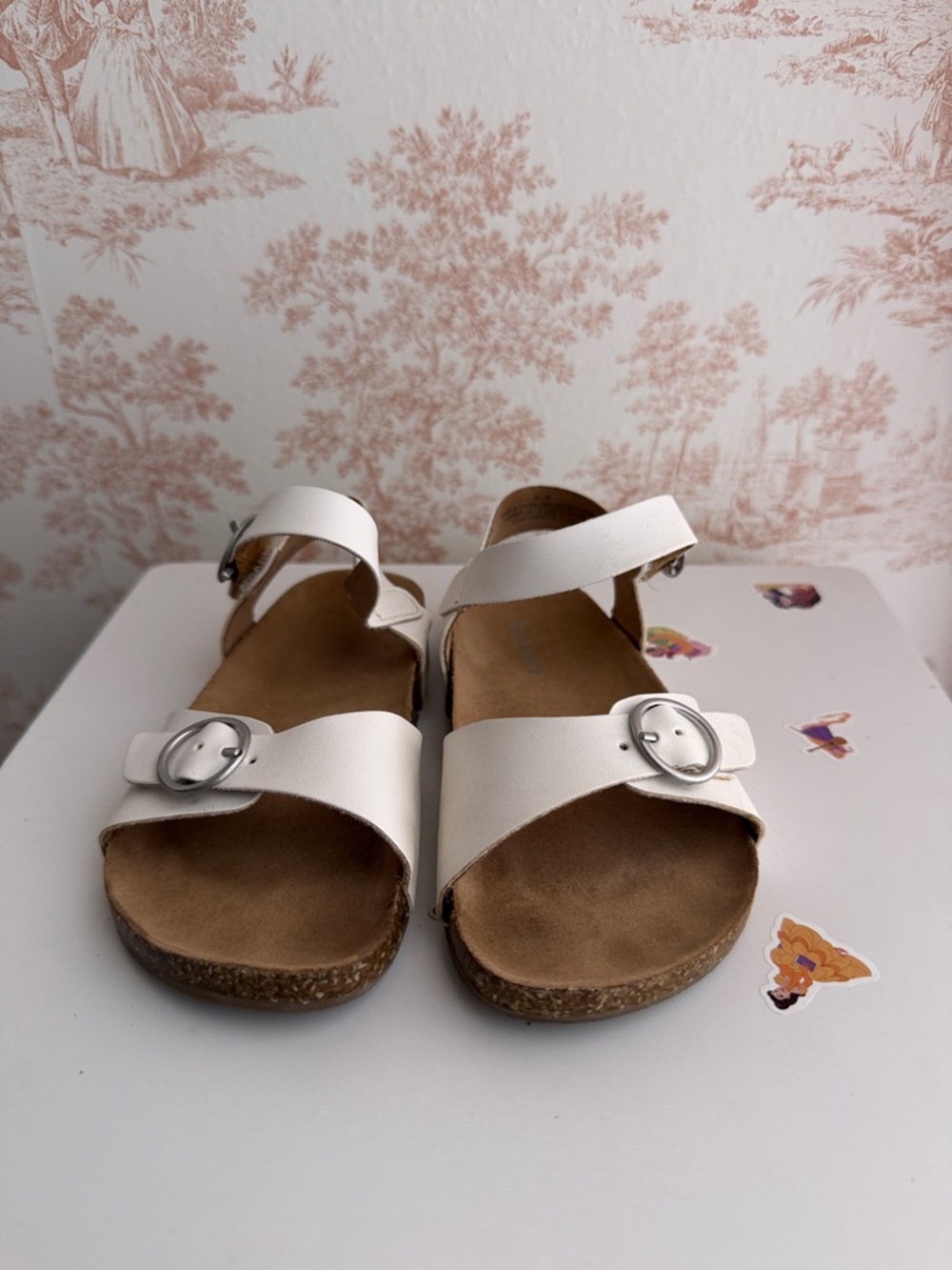 White Strap Sandals. Size 9 toddler